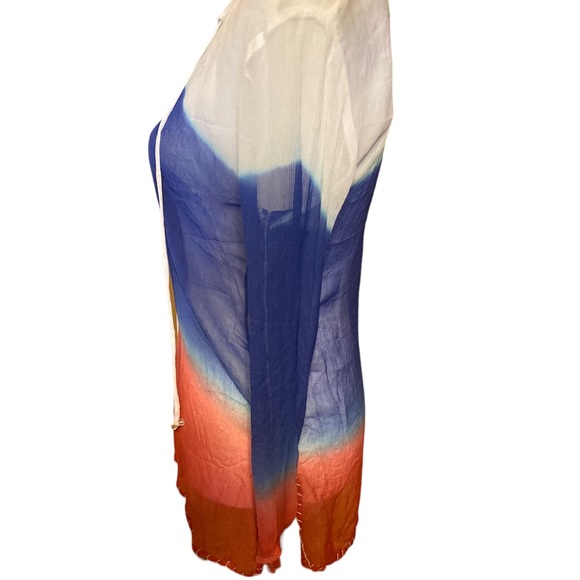 Letarte handmade button down blouse in red, white & blue. Summer ain’t over! 🌞 - Picture 2 of 7